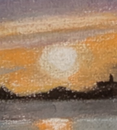 Zoom sur le coucher de soleil