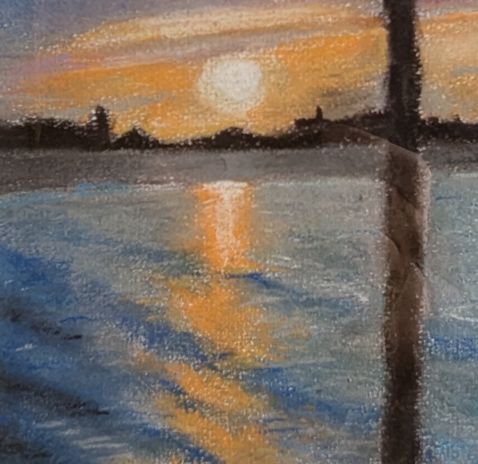 Zoom sur le reflet sur l'eau